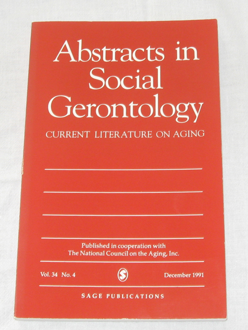 Image for Abstracts in Social Gerontology, Vol. 34, No. 4, Dec. 1991
