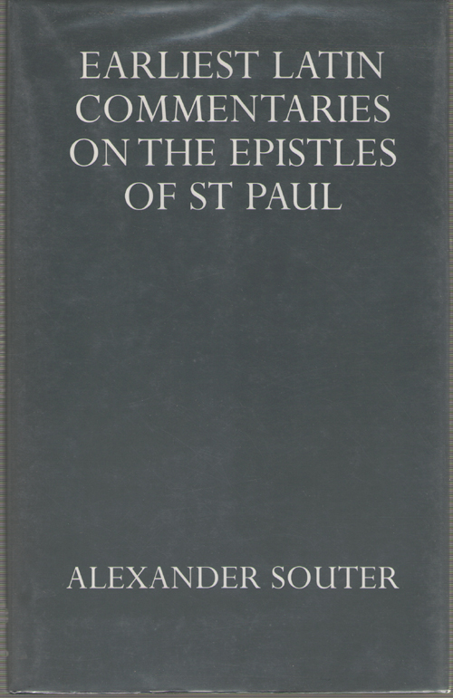 Image for Earliest Latin Commentaries On the Epistles of St Paul