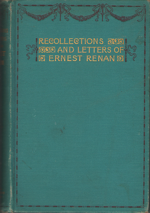 Image for Recollections and Letters of Ernest Renan