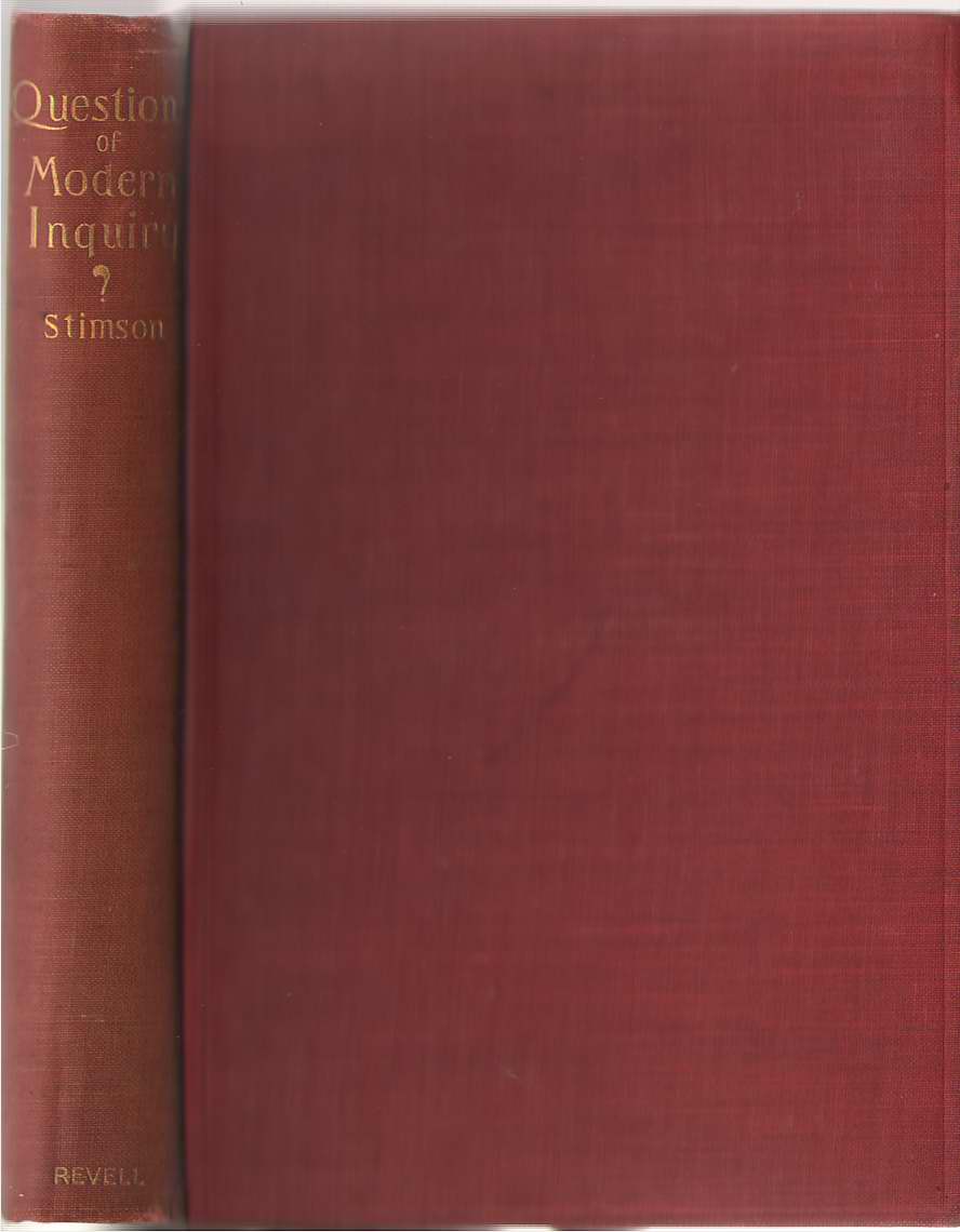 Image for Questions Of A Modern Inquiry A Series of Discussions