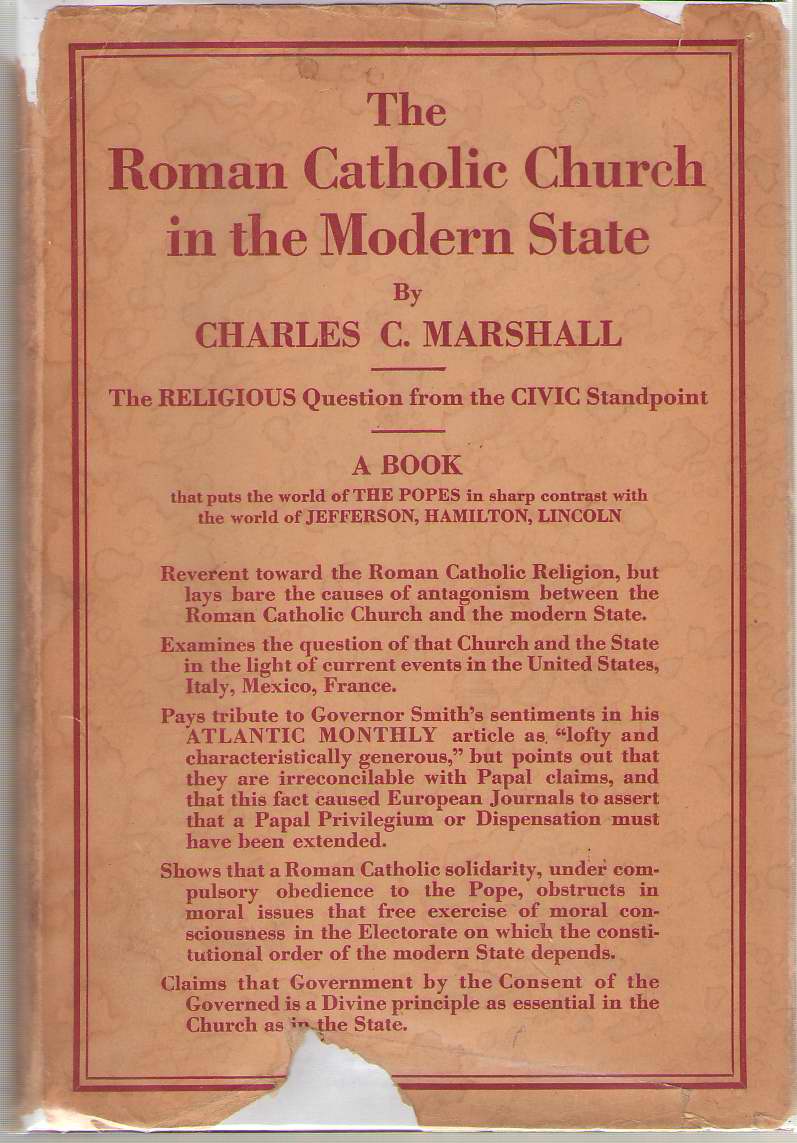 Image for The Roman Catholic Church In The Modern State