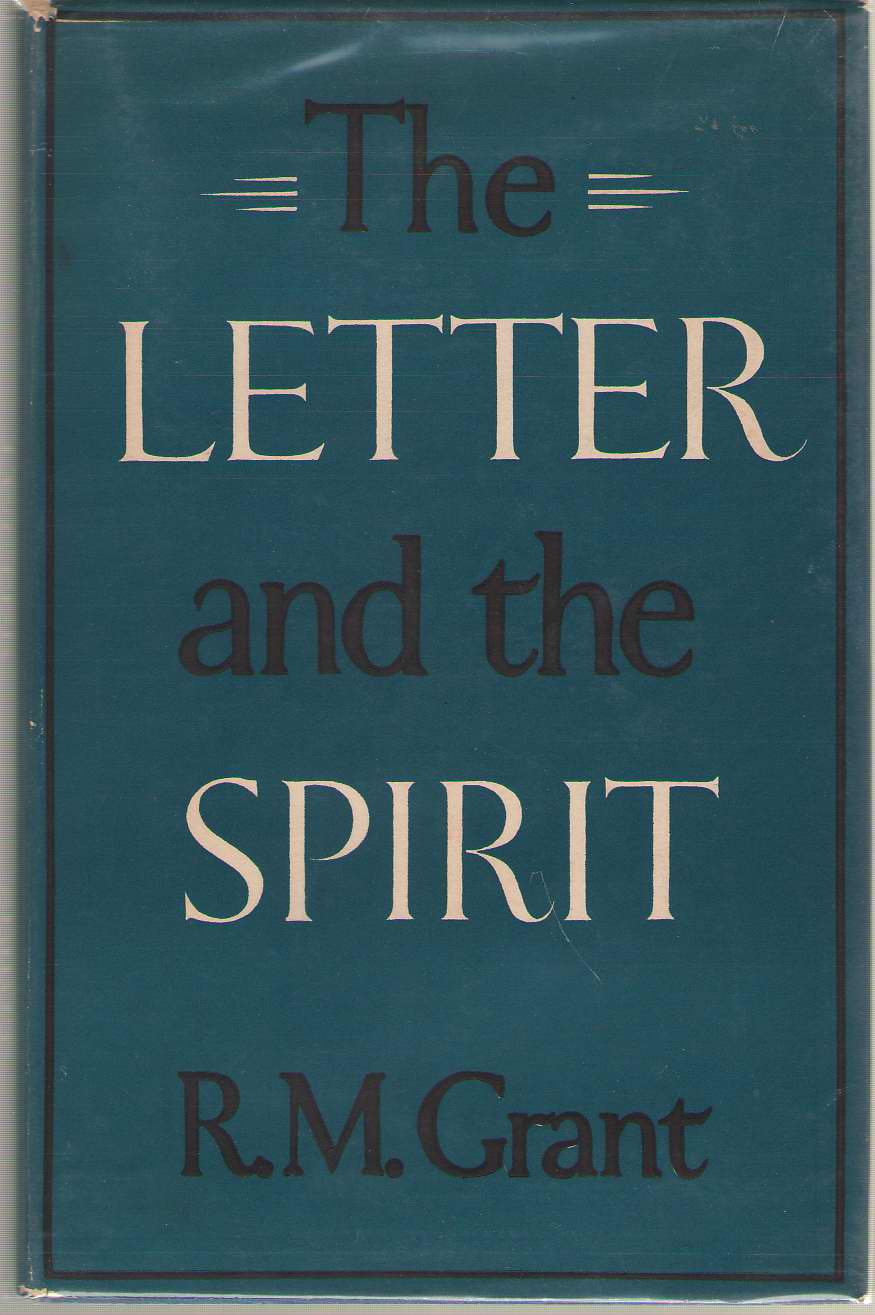 Image for The Letter and the Spirit