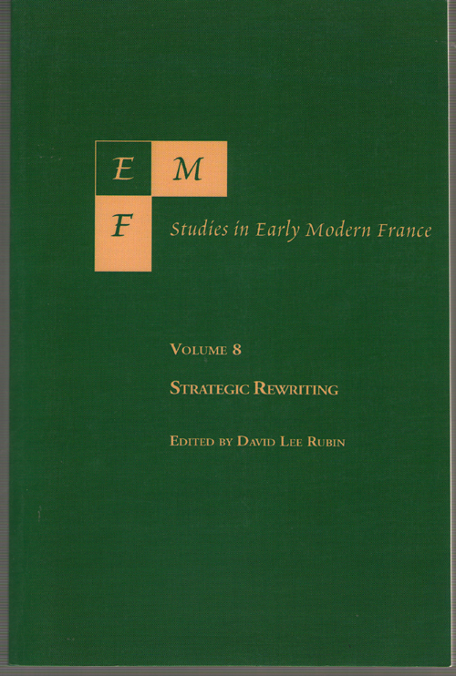Image for Emf Studies In Early Modern France Strategic Writing, Volume 8