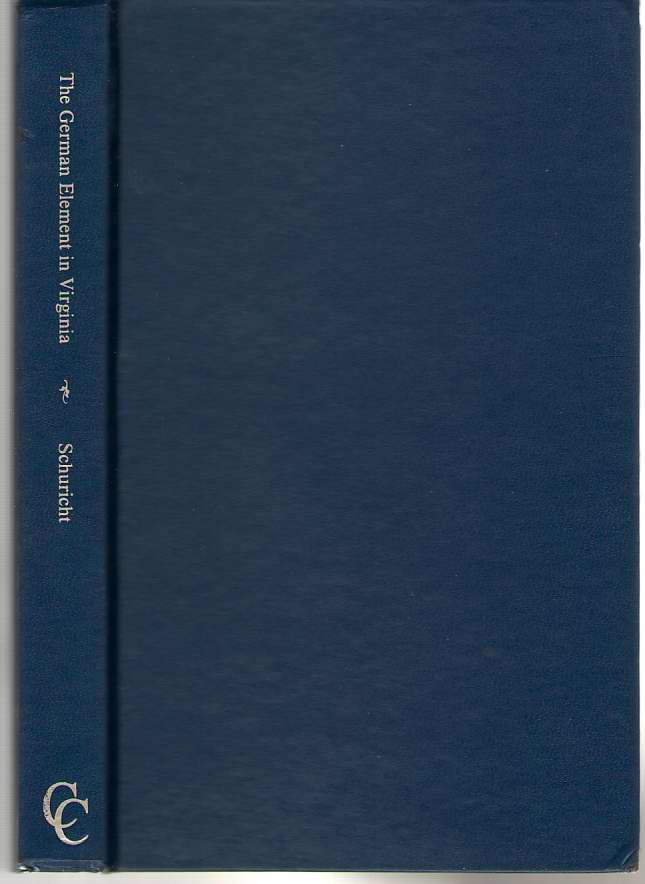 Image for History Of The German Element In Virginia Two Volumes in One