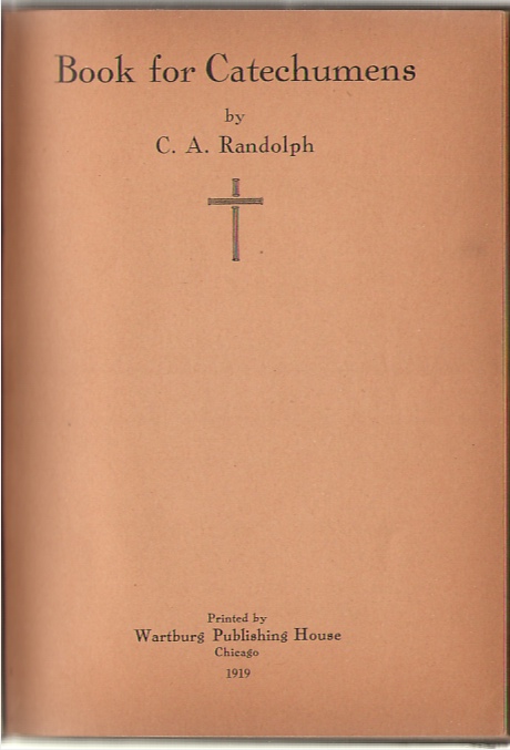 Image for Book For Catechumens