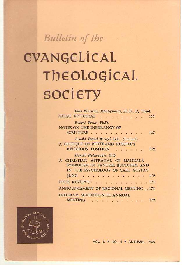 Image for Bulletin Of The Evangelical Theological Society Volume 8, Number 4, Autumn 1965