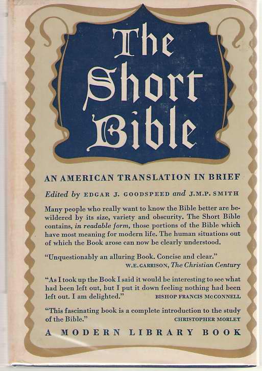 Image for The Short Bible An American Translation