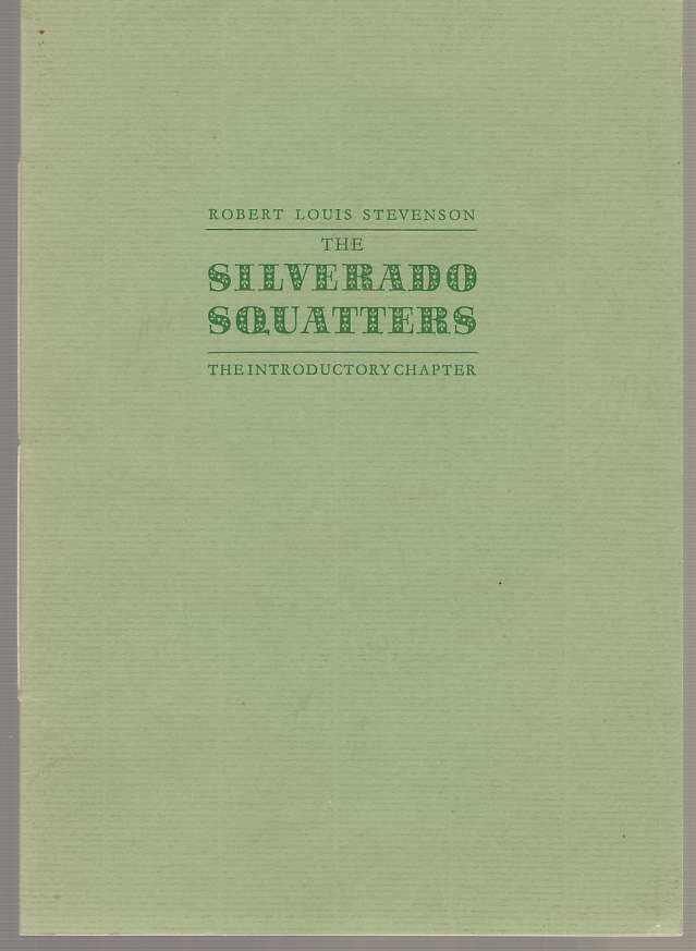 Image for The Silverado Squatters The Introductory Chapter