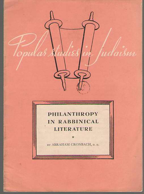 Image for Philanthropy In Rabbinical Literature