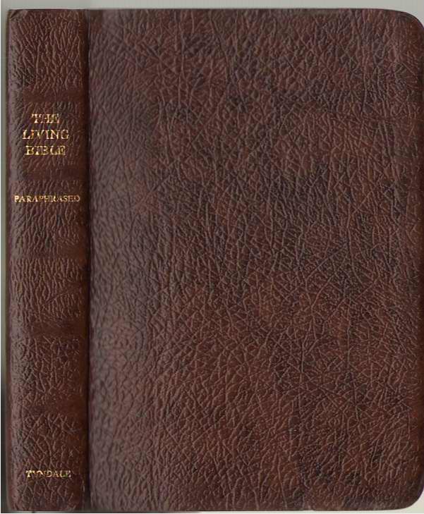 Image for The Living Bible Paraphrased Saddle Brown Cowhide Leather