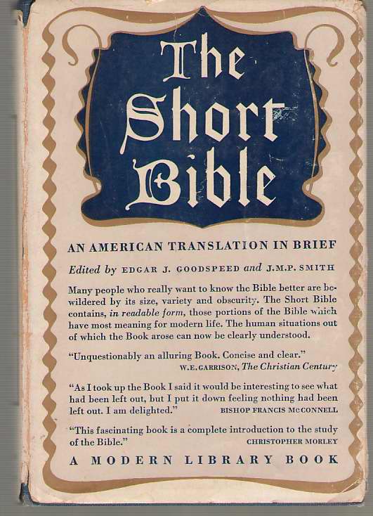 Image for The Short Bible An American Translation