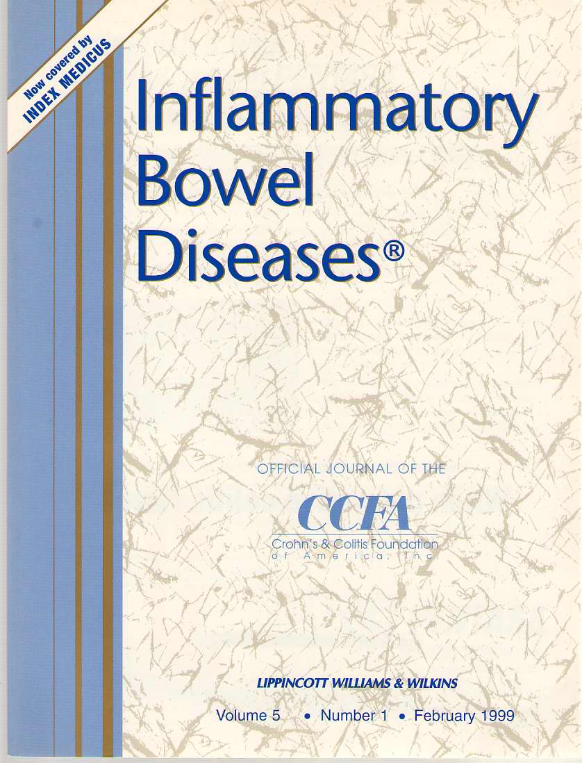 Image for Inflammatory Bowel Diseases: Official Journal Of The Ccfa Volume 5 - Number 1 - February 1999