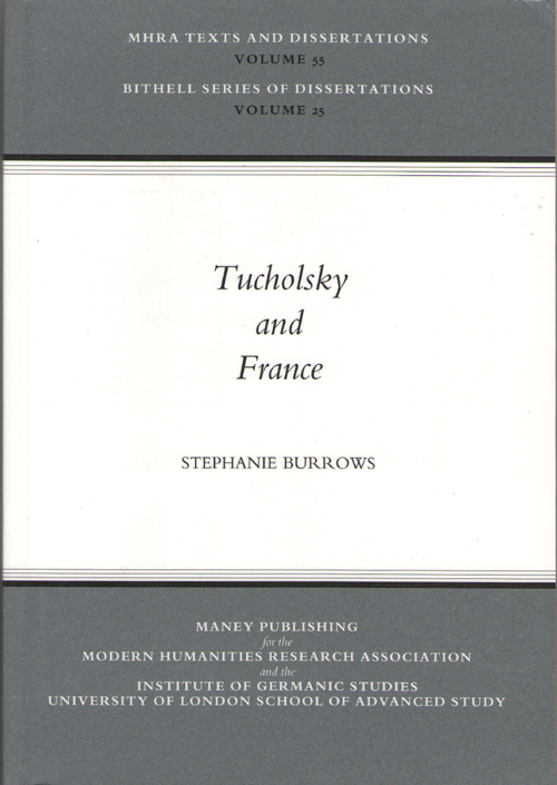 Image for Tucholsky And France