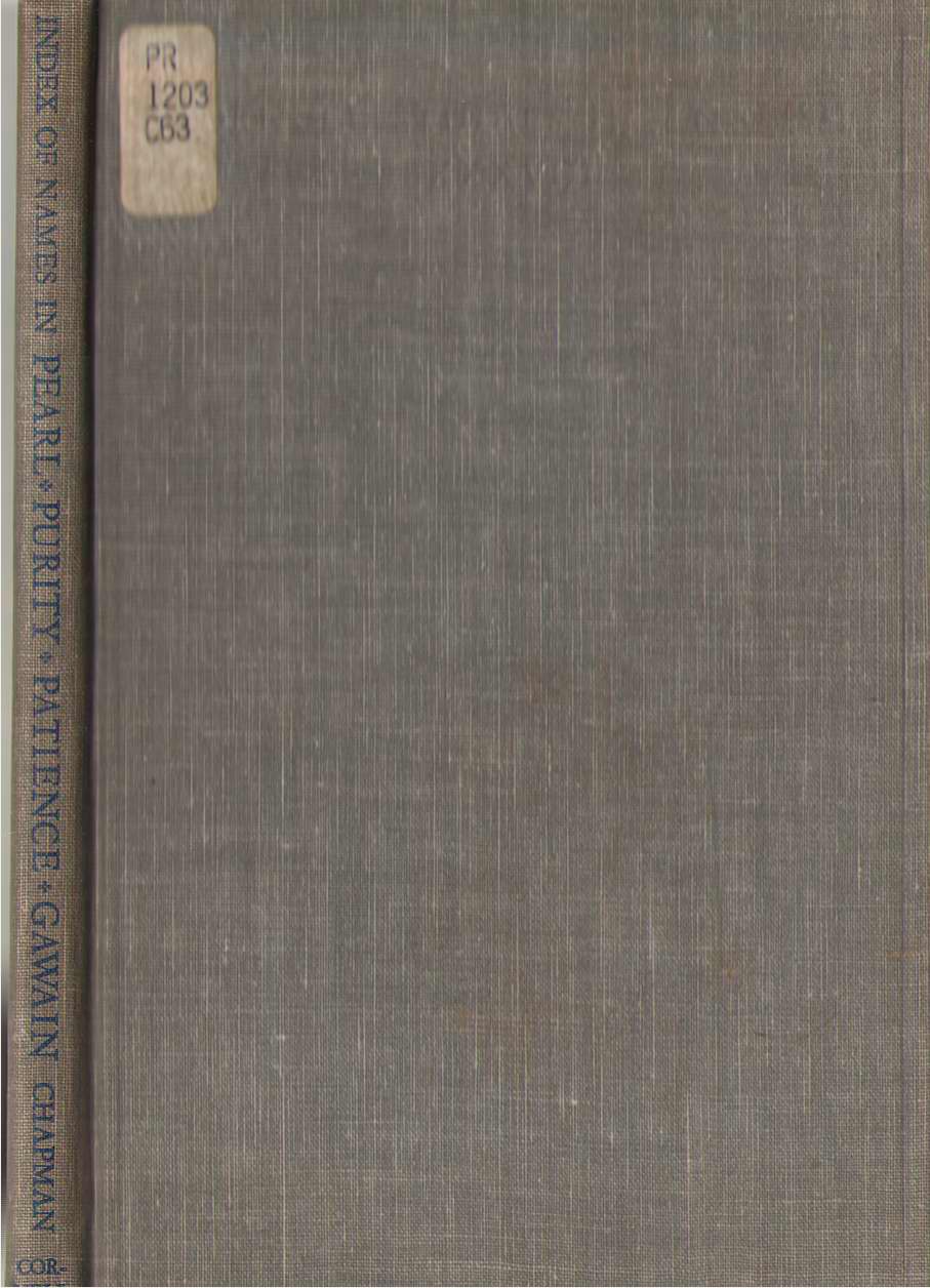 Image for Index Of Names In Pearl, Purity, Patience, And Gawain